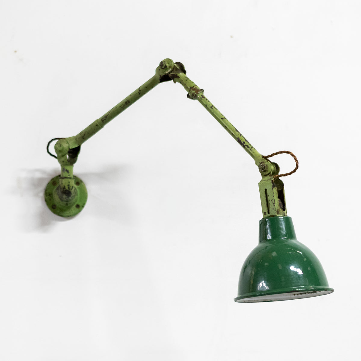 Vintage Industrial Dugdills Green Enamelled Light | The Architectural Forum