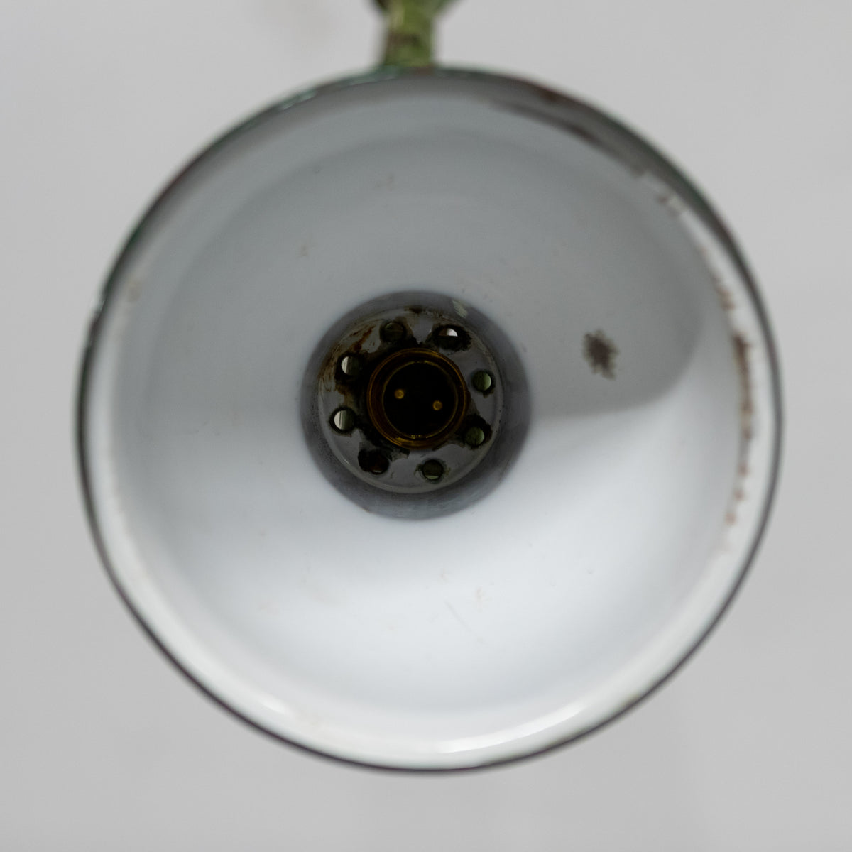 Vintage Industrial Dugdills Green Enamelled Light | The Architectural Forum