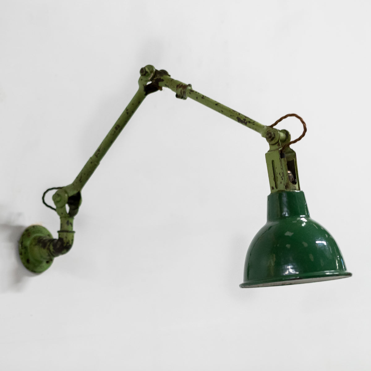 Vintage Industrial Dugdills Green Enamelled Light | The Architectural Forum