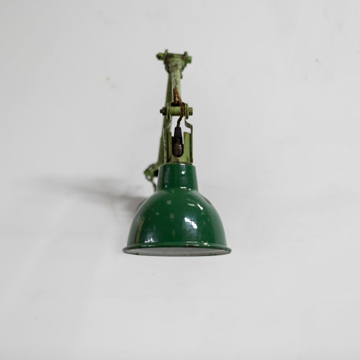 Vintage Industrial Dugdills Green Enamelled Light | The Architectural Forum