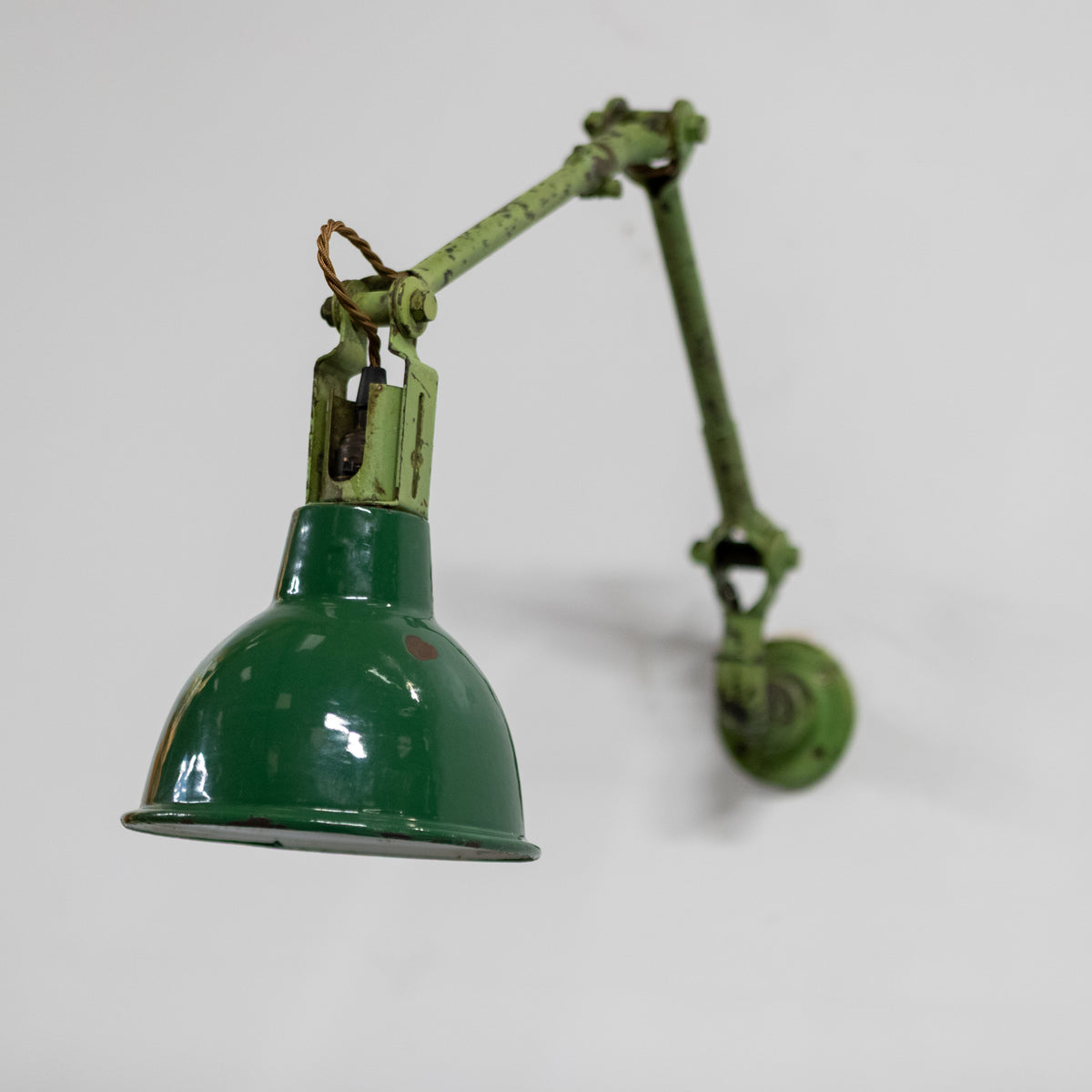 Vintage Industrial Dugdills Green Enamelled Light | The Architectural Forum