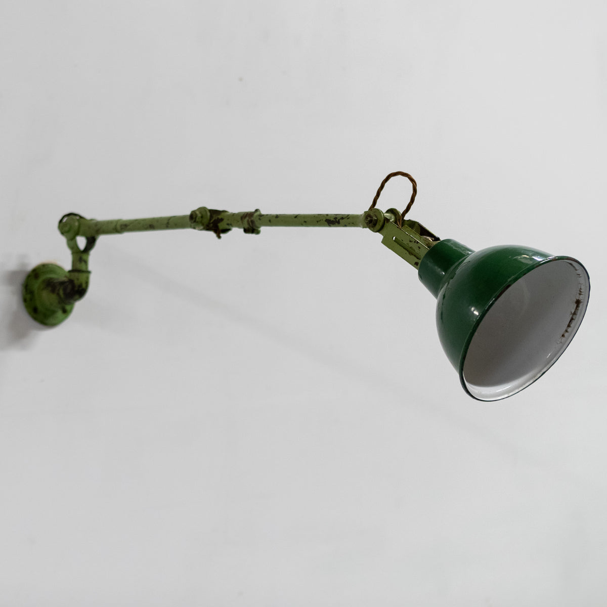 Vintage Industrial Dugdills Green Enamelled Light | The Architectural Forum