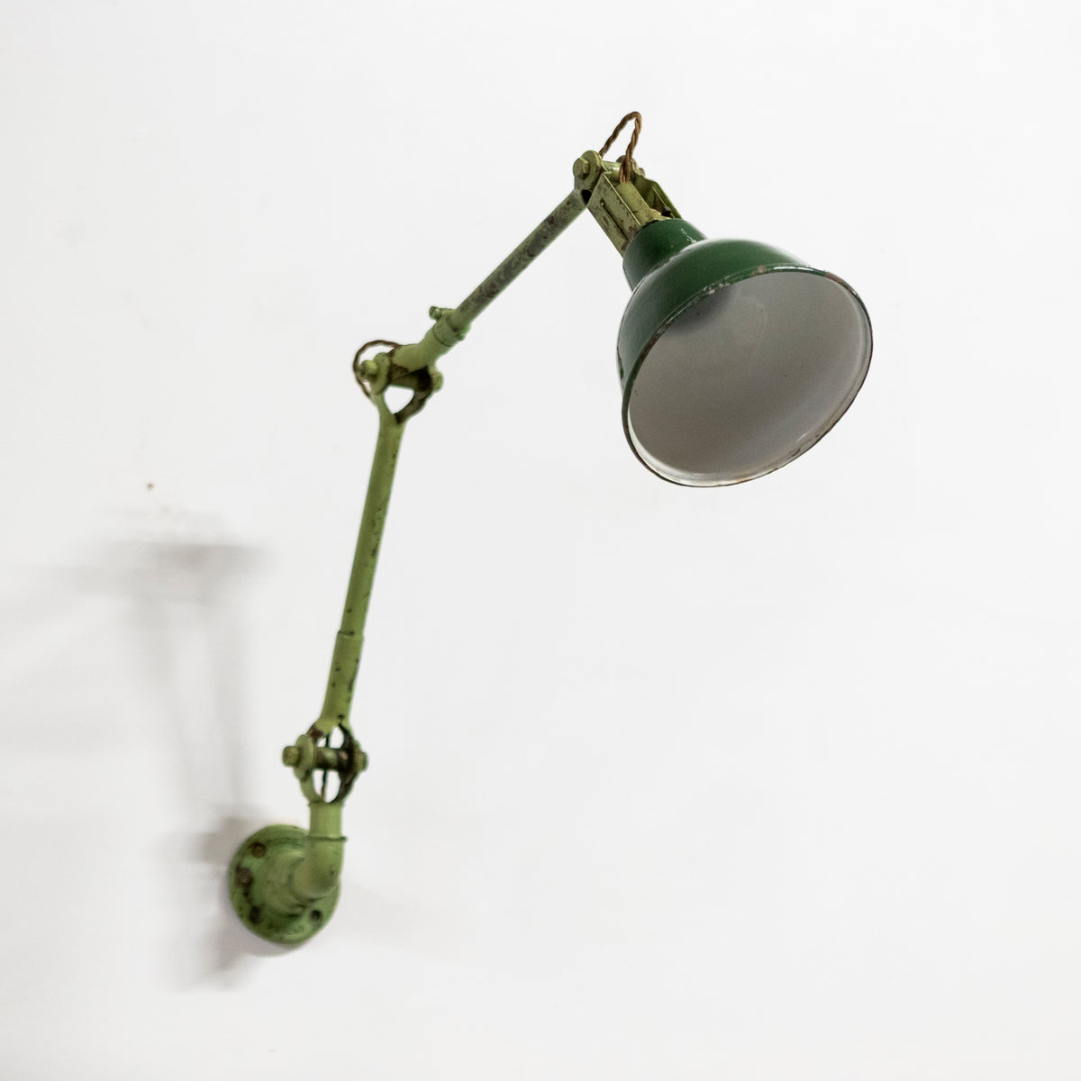 Vintage Industrial Dugdill Green Enamelled Light