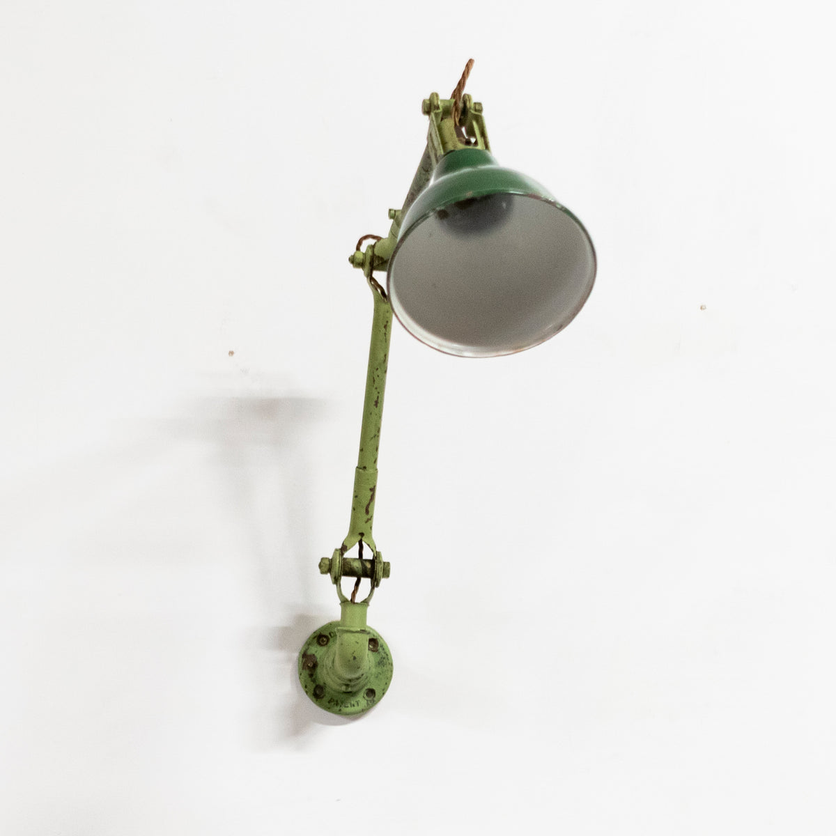 Vintage Industrial Dugdill Green Enamelled Light