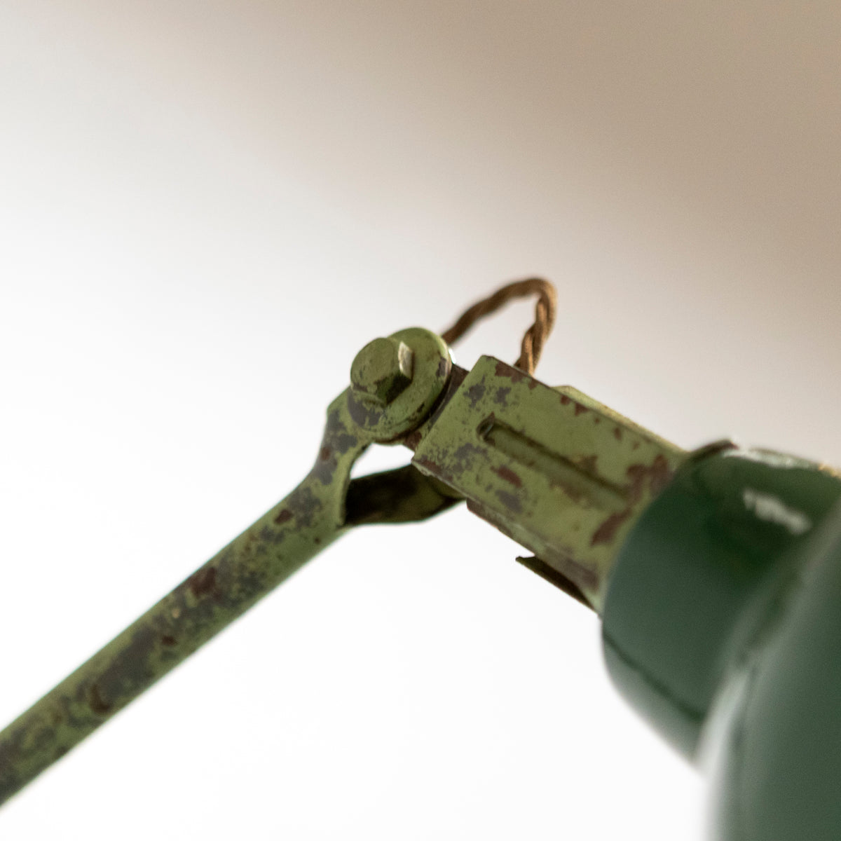 Vintage Industrial Dugdill Green Enamelled Light