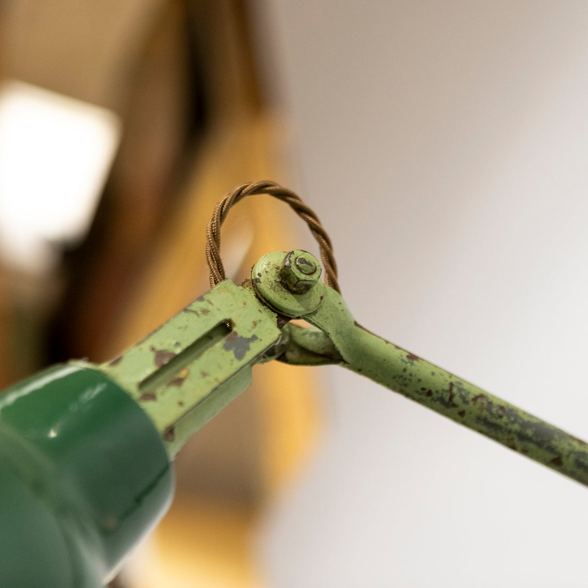 Vintage Industrial Dugdill Green Enamelled Light