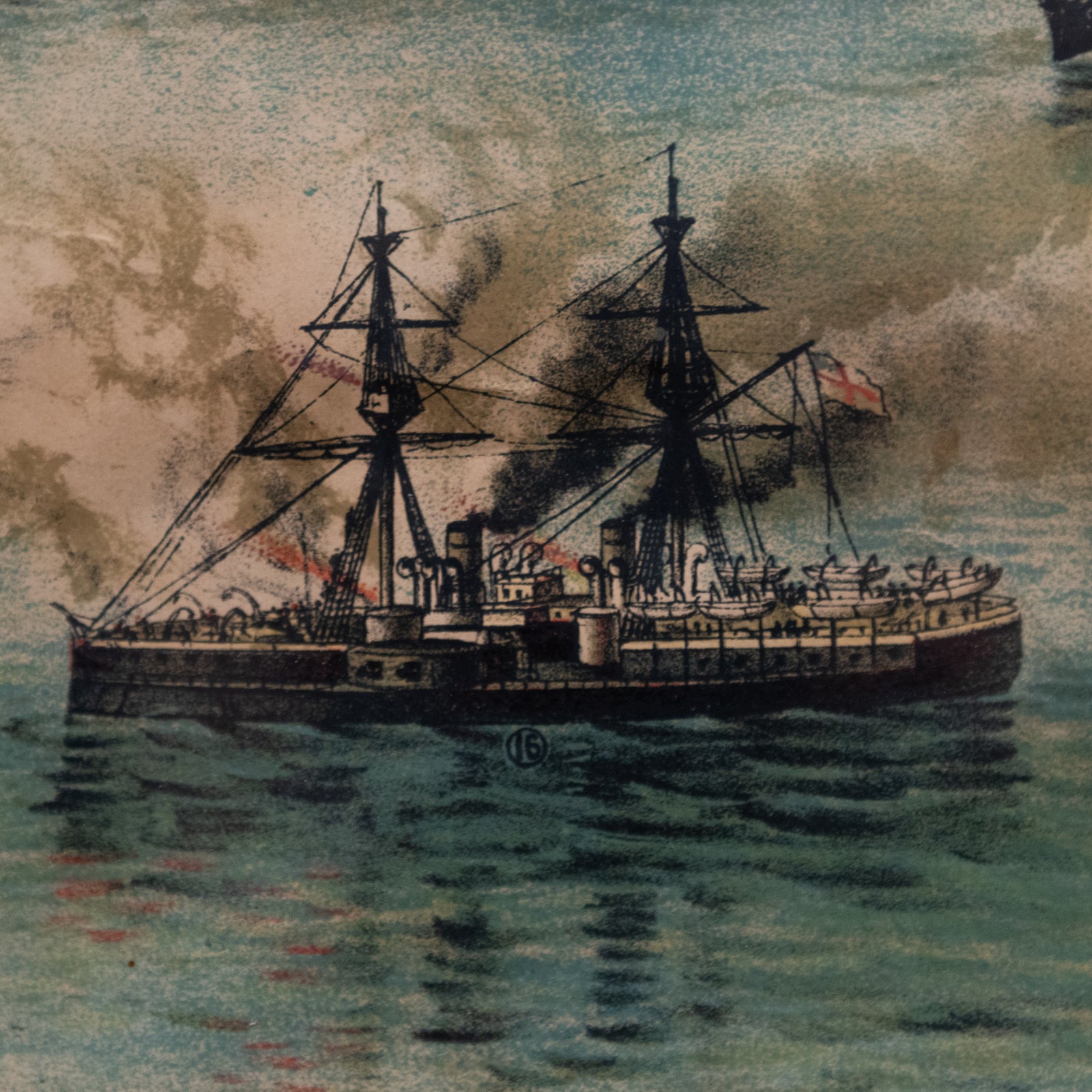 Pair of Antique Maple Framed Battle Scene Prints: GW Bacon & Co | The Architectural Forum