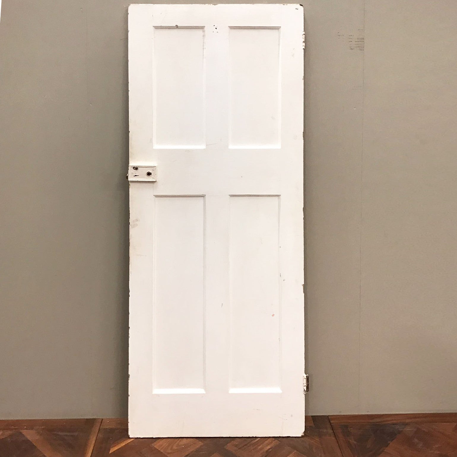 Reclaimed Victorian Four Panel Door - 192cm x 75cm x 3.5cm | The Architectural Forum