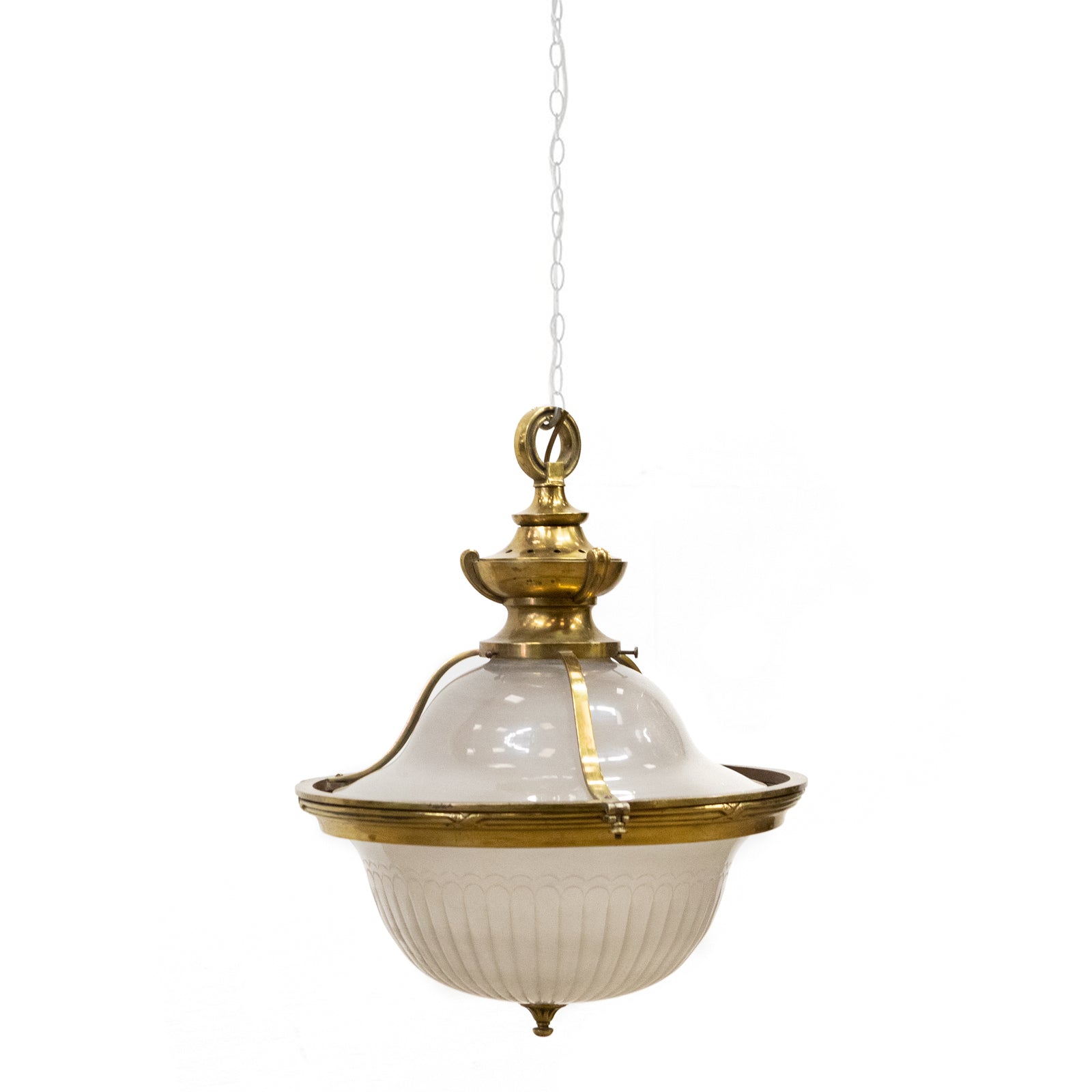 Antique Art Deco Glass & Brass Ceiling Light | The Architectural Forum