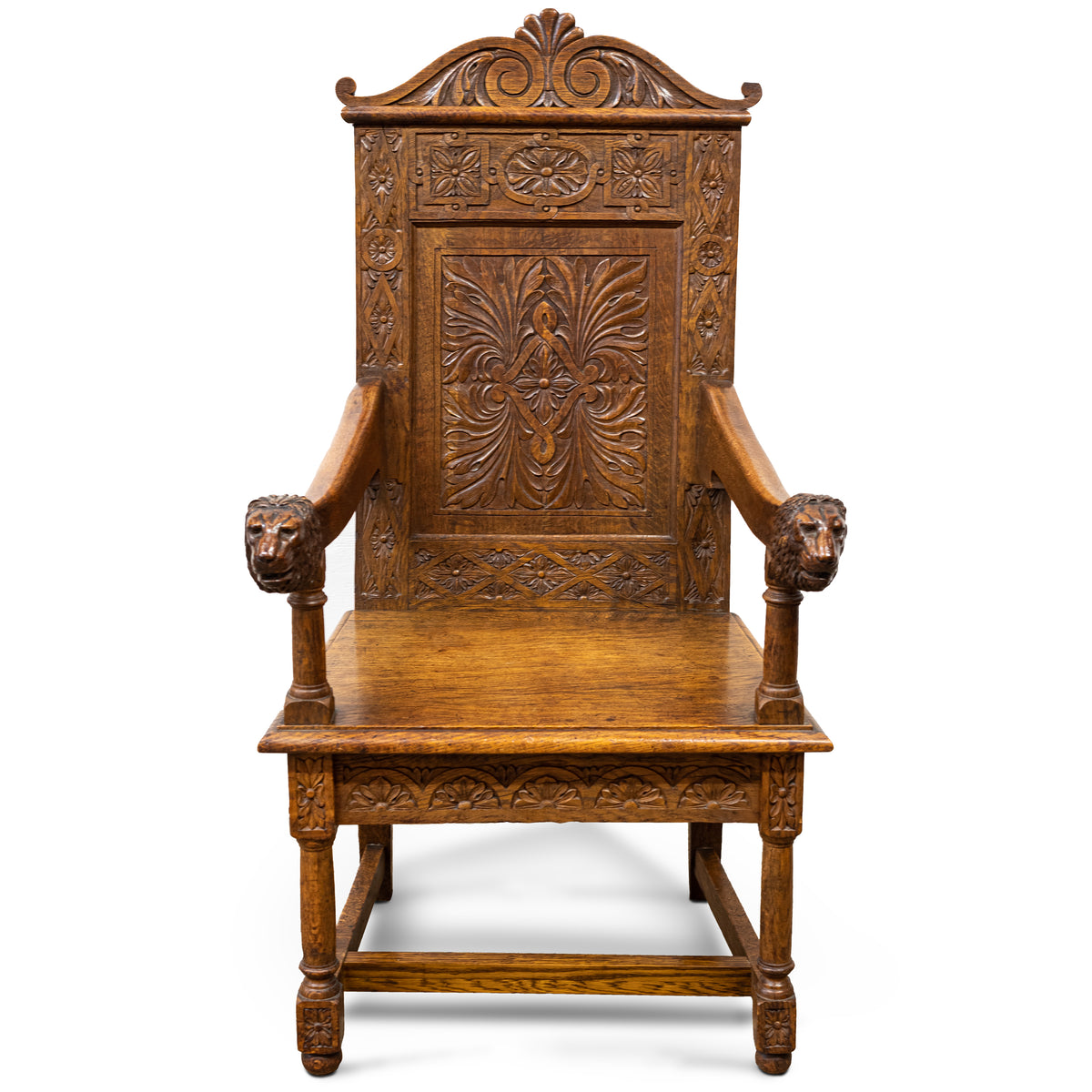 Antique Ornately Carved Wainscot Oak Chair | The Architectural Forum