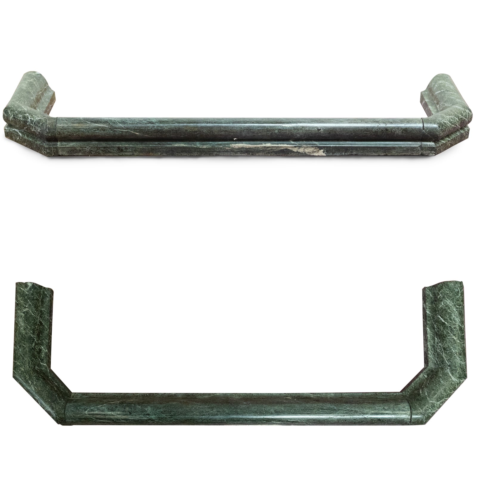 Antique Green Marble Fireplace Fender | Verde Antico Curb Fender | The Architectural Forum