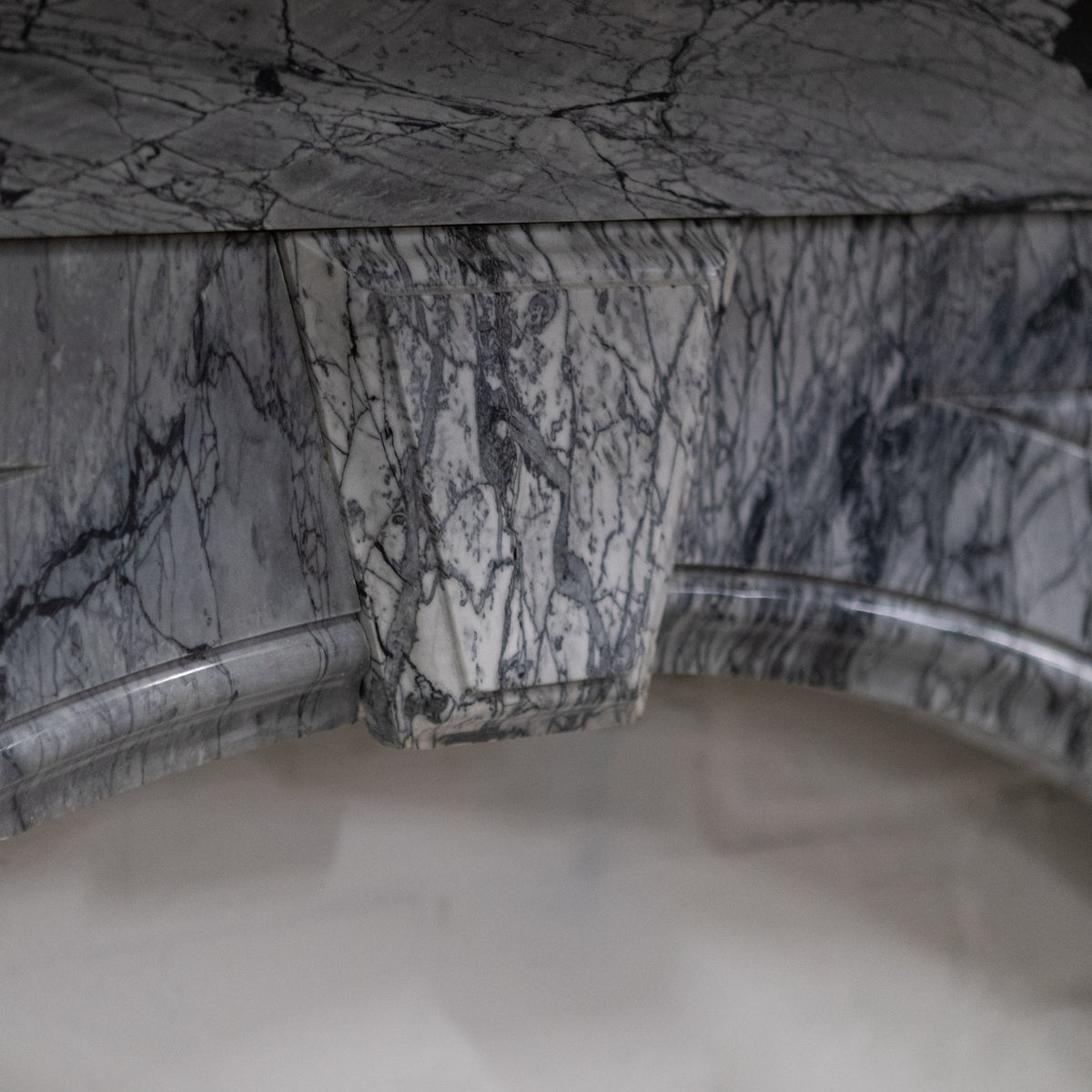Antique Victorian Arched Bardiglio Marble Fireplace Surround | The Architectural Forum