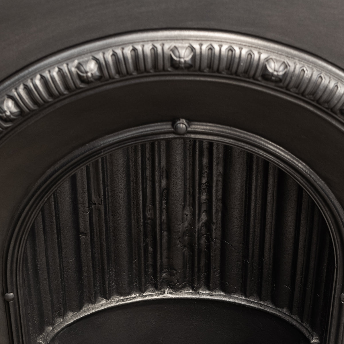 Antique Cast Iron Arched Fireplace Insert With Finials | The Architectural Forum