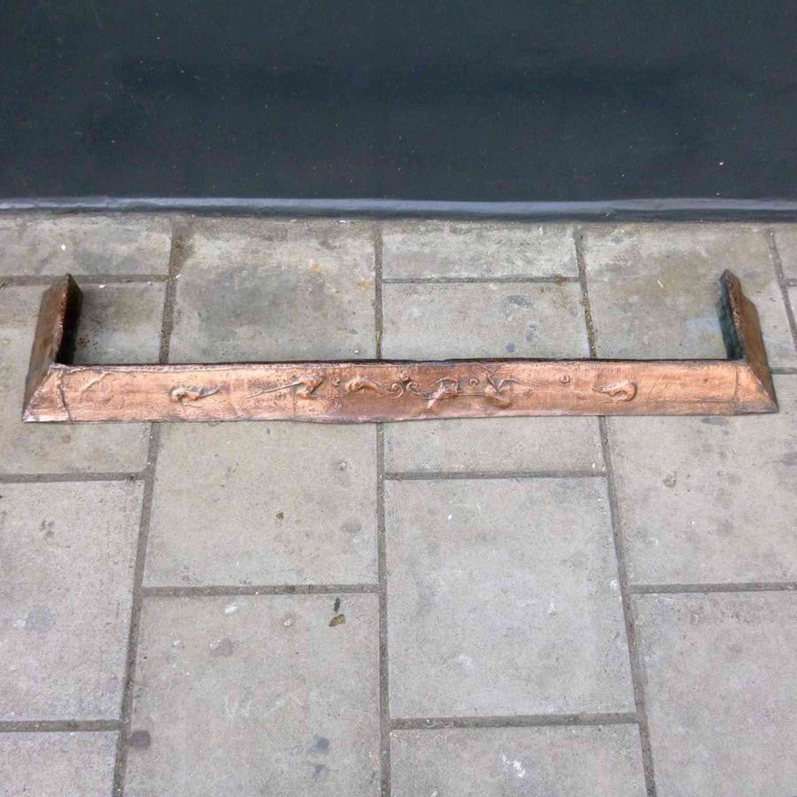 Antique Art Nouveau Copper Fireplace Fender | The Architectural Forum