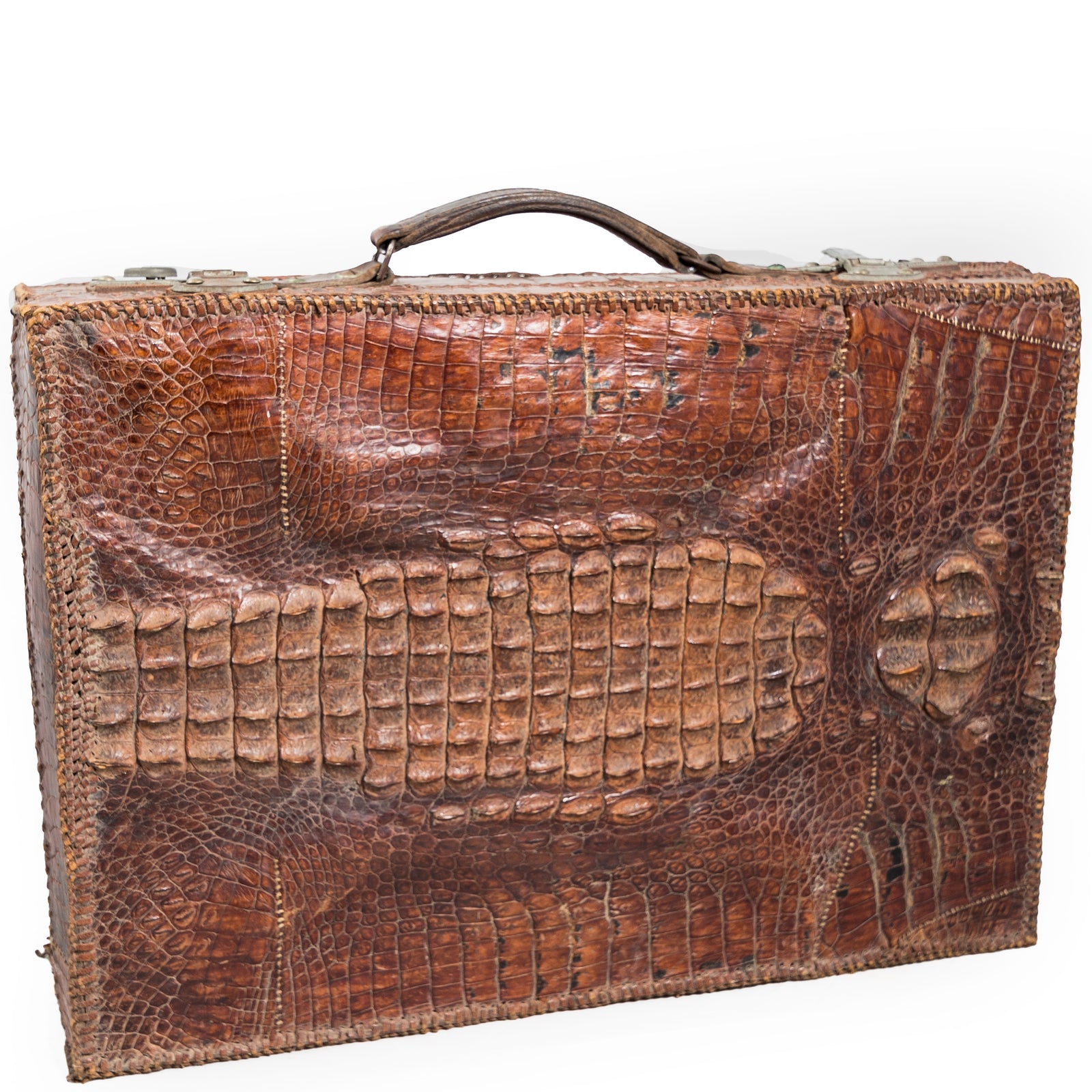 Antique Crocodile Skin Briefcase | The Architectural Forum