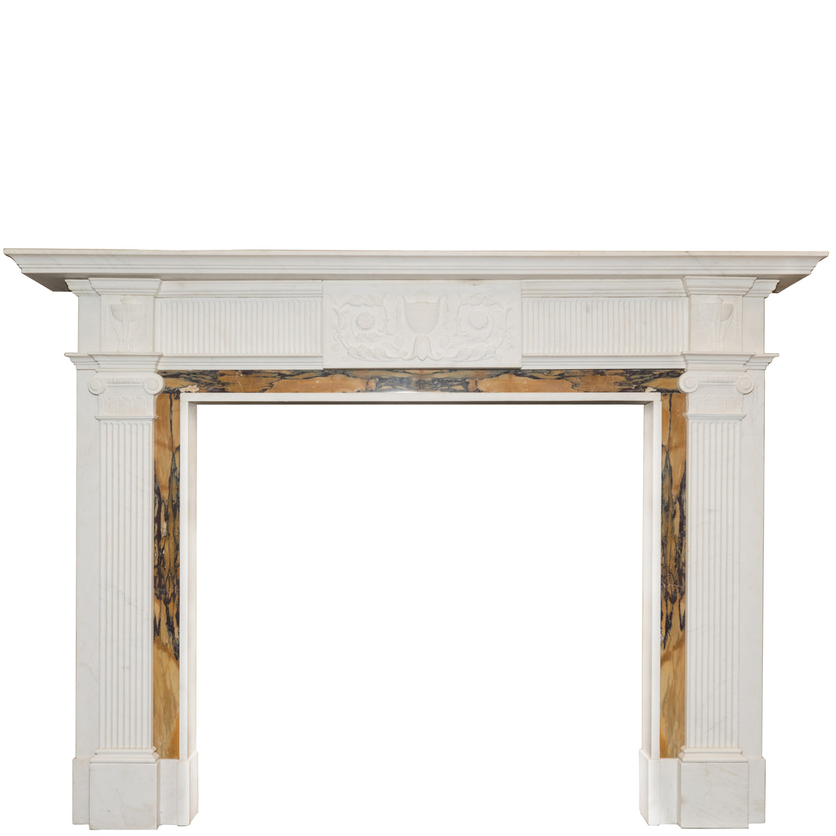 Georgian Style Statutory &amp; Sienna Marble Fireplace Surround | The Architectural Forum