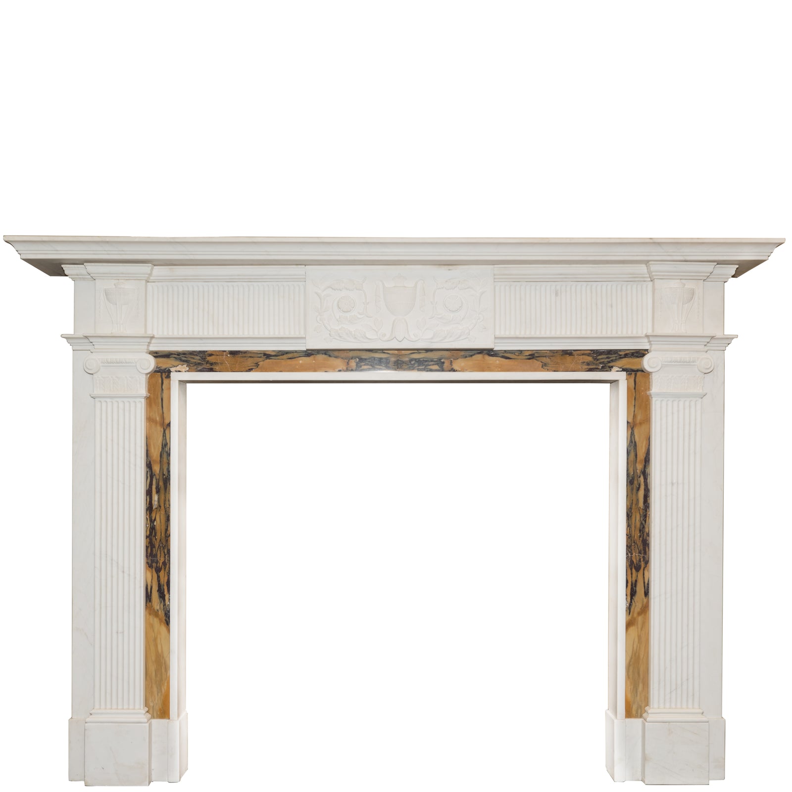 Georgian Style Statutory & Sienna Marble Fireplace Surround | The Architectural Forum