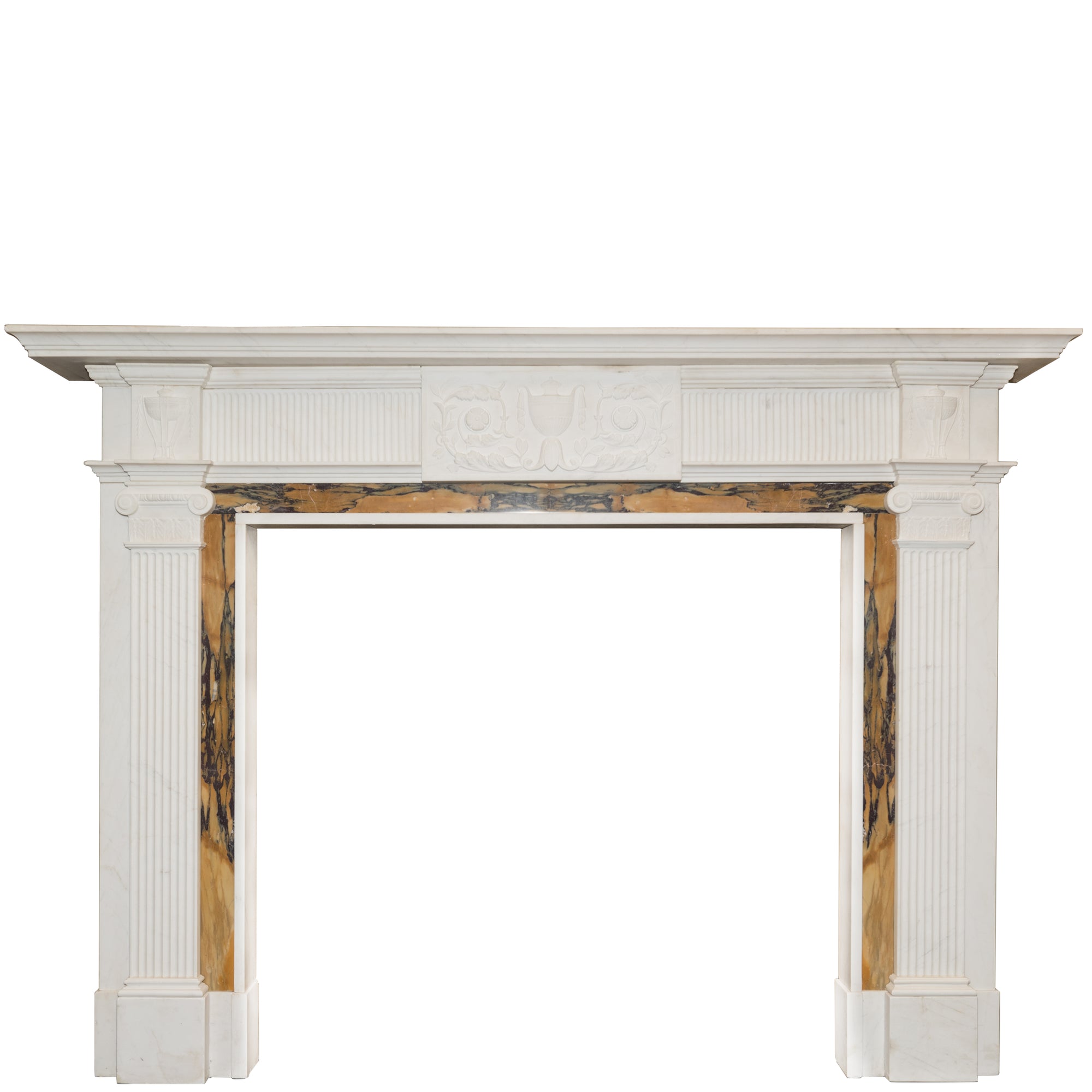 Georgian Style Statutory & Sienna Marble Fireplace Surround | The Architectural Forum