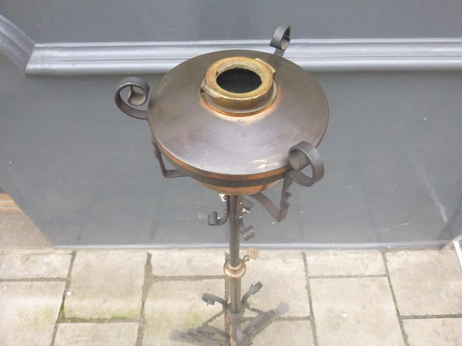 Antique Copper Lamp Stand | The Architectural Forum