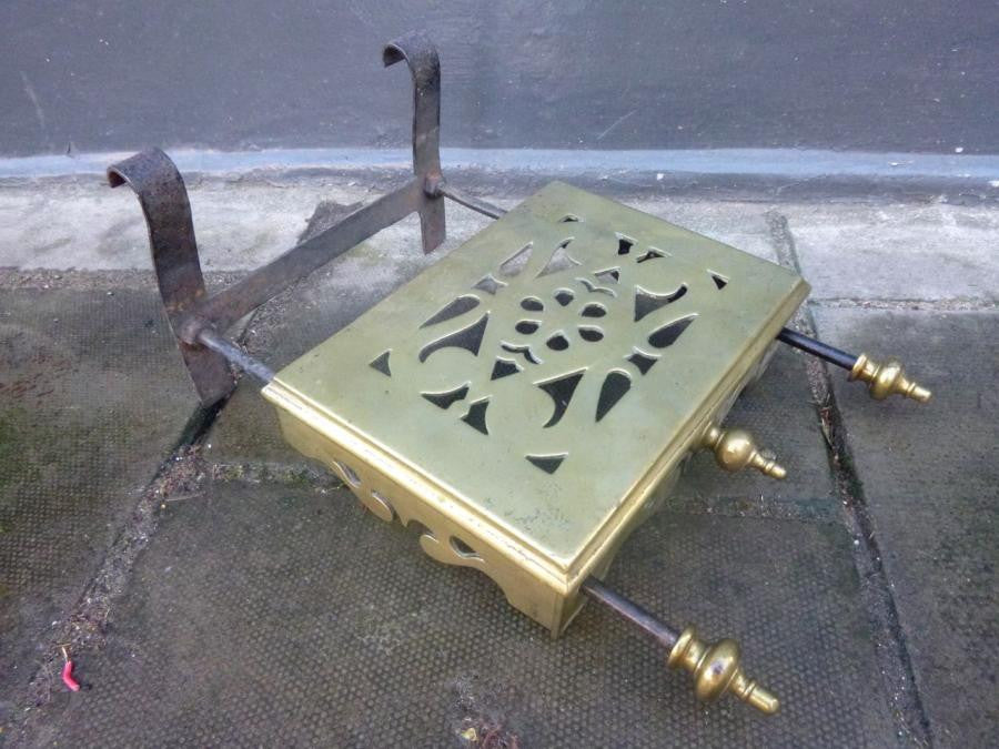 Antique Brass Fireside Pot Warmer | The Architectural Forum