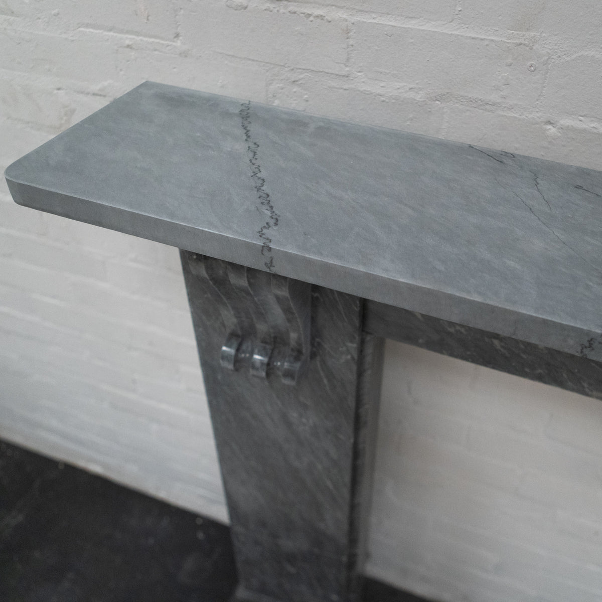 Antique Dove Grey Marble Fireplace Surround with Corbels | The Architectural Forum
