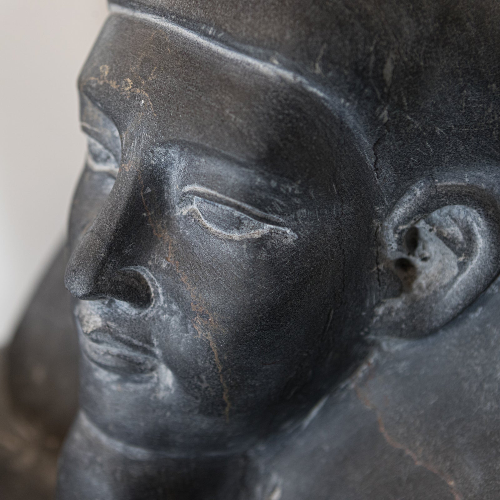 Pair of Monumental Egyptian Marble Block Statues with Plinths | The Architectural Forum