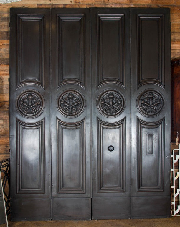 Rare Bronze and Mahogany Entranceway Doors | The Architectural Forum