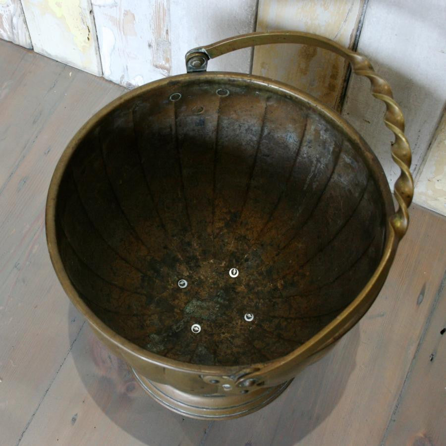 Antique Solid Brass Bucket | The Architectural Forum