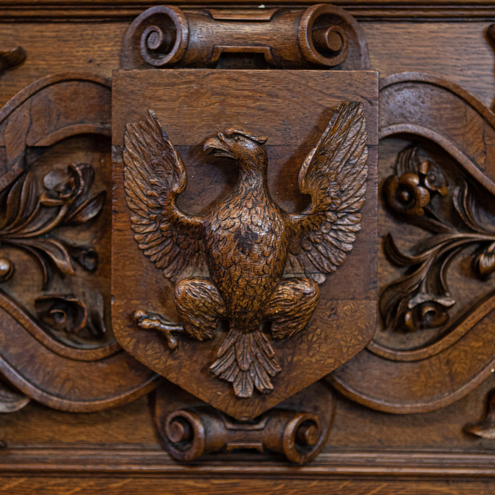 Antique Carved Wooden Element with Eagle | The Architectural Forum
