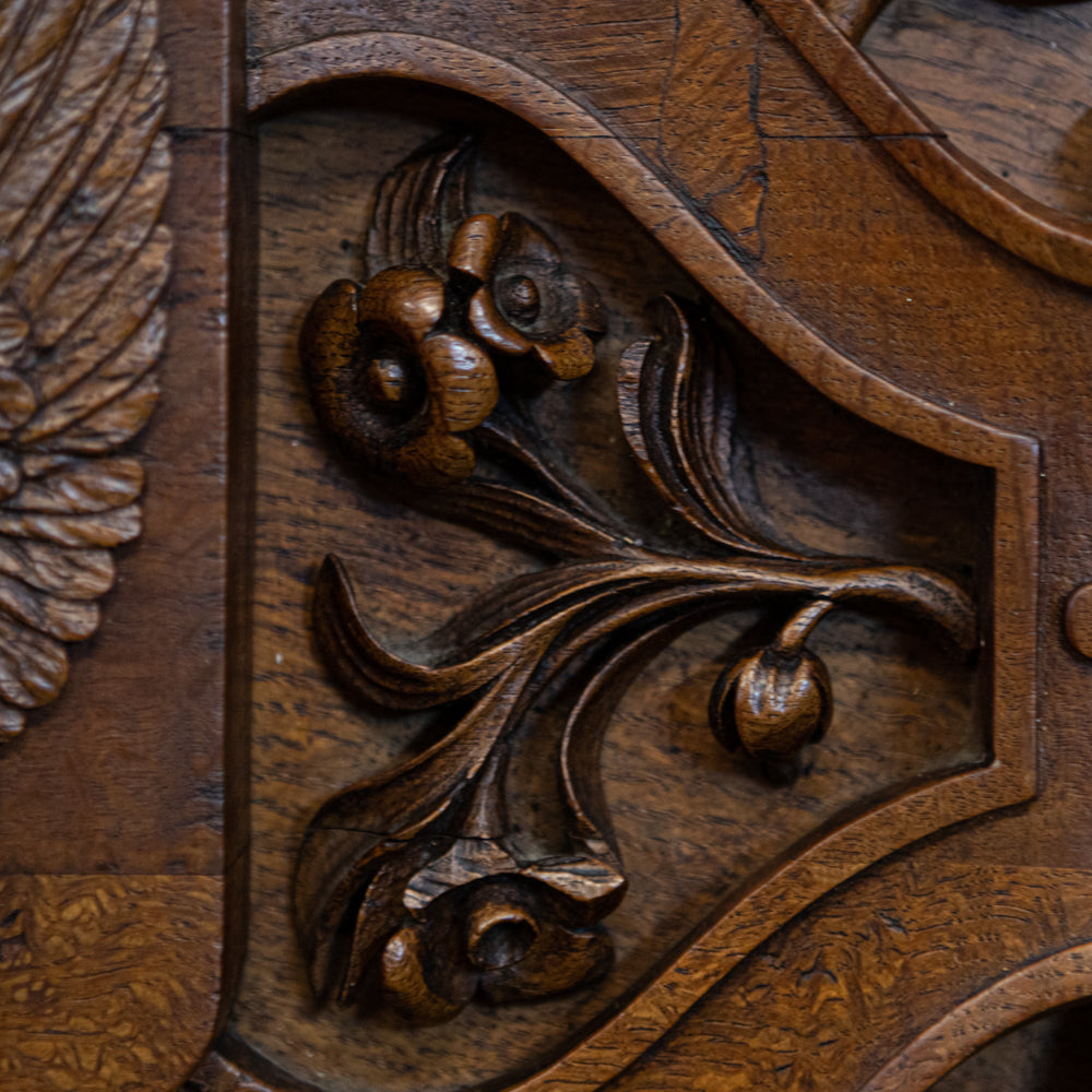 Antique Carved Wooden Element with Eagle | The Architectural Forum