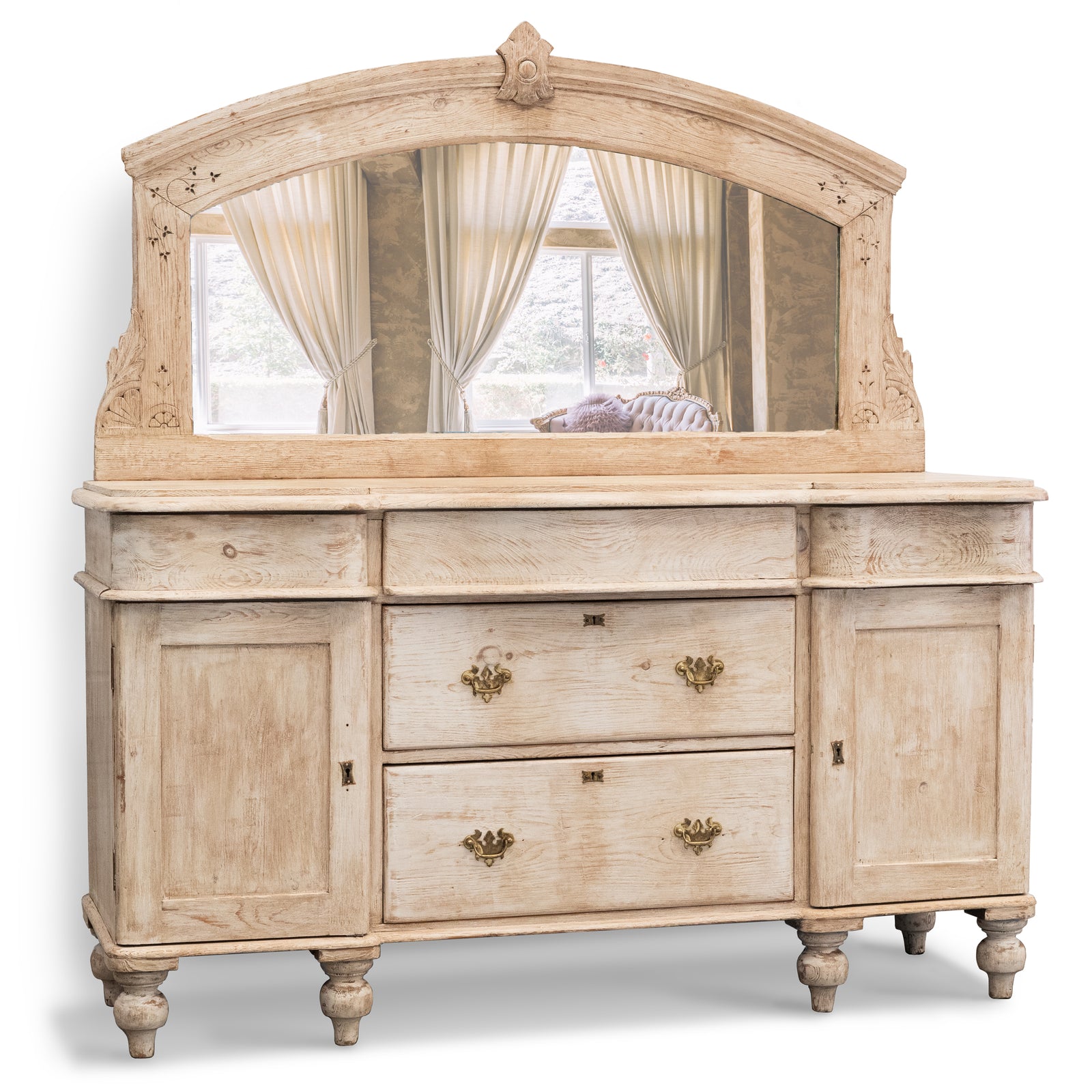 Antique Victorian Sideboard Mirror | Dresser | The Architectural Forum