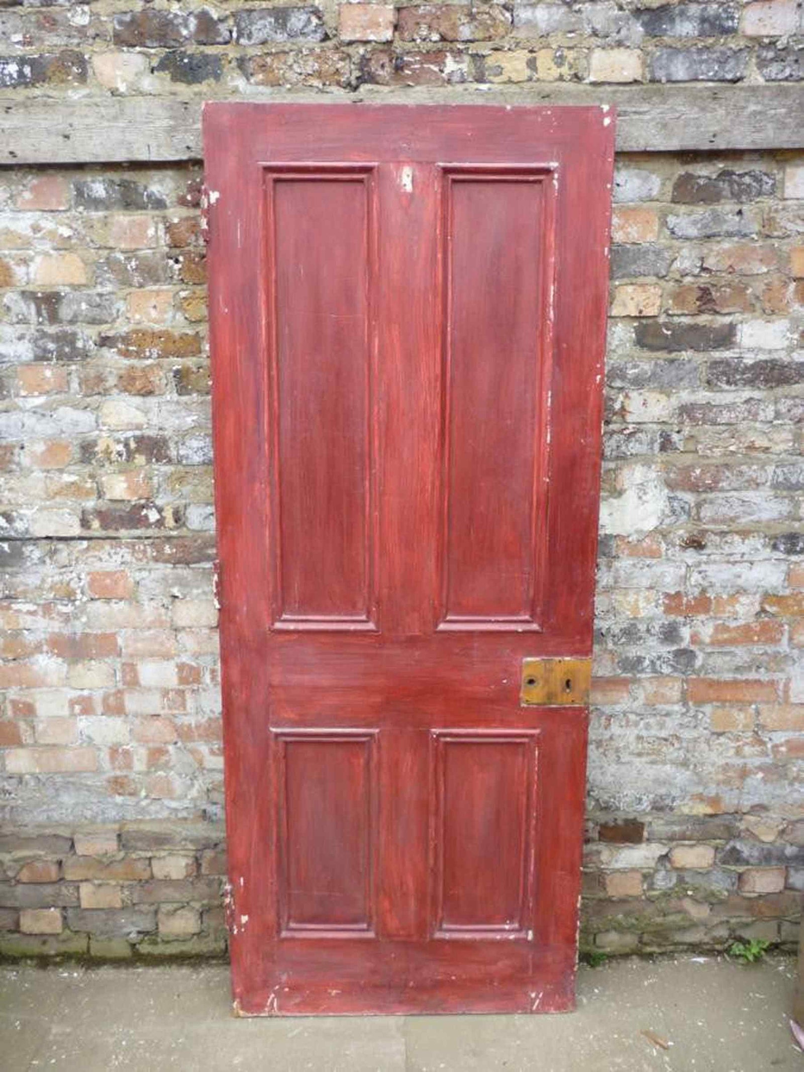Original Victorian Pine Panelled Door - 200.5cm x 80.5cm | The Architectural Forum
