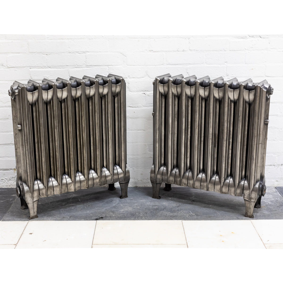 Rare Art Deco Cast Iron Radiator Reclaimed from Mercers Hall | 2 Avaliable | The Architectural Forum