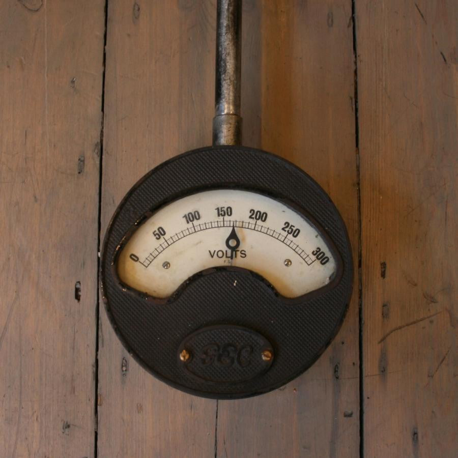 Reclaimed Vintage Industrial Volt Meter Light | The Architectural Forum