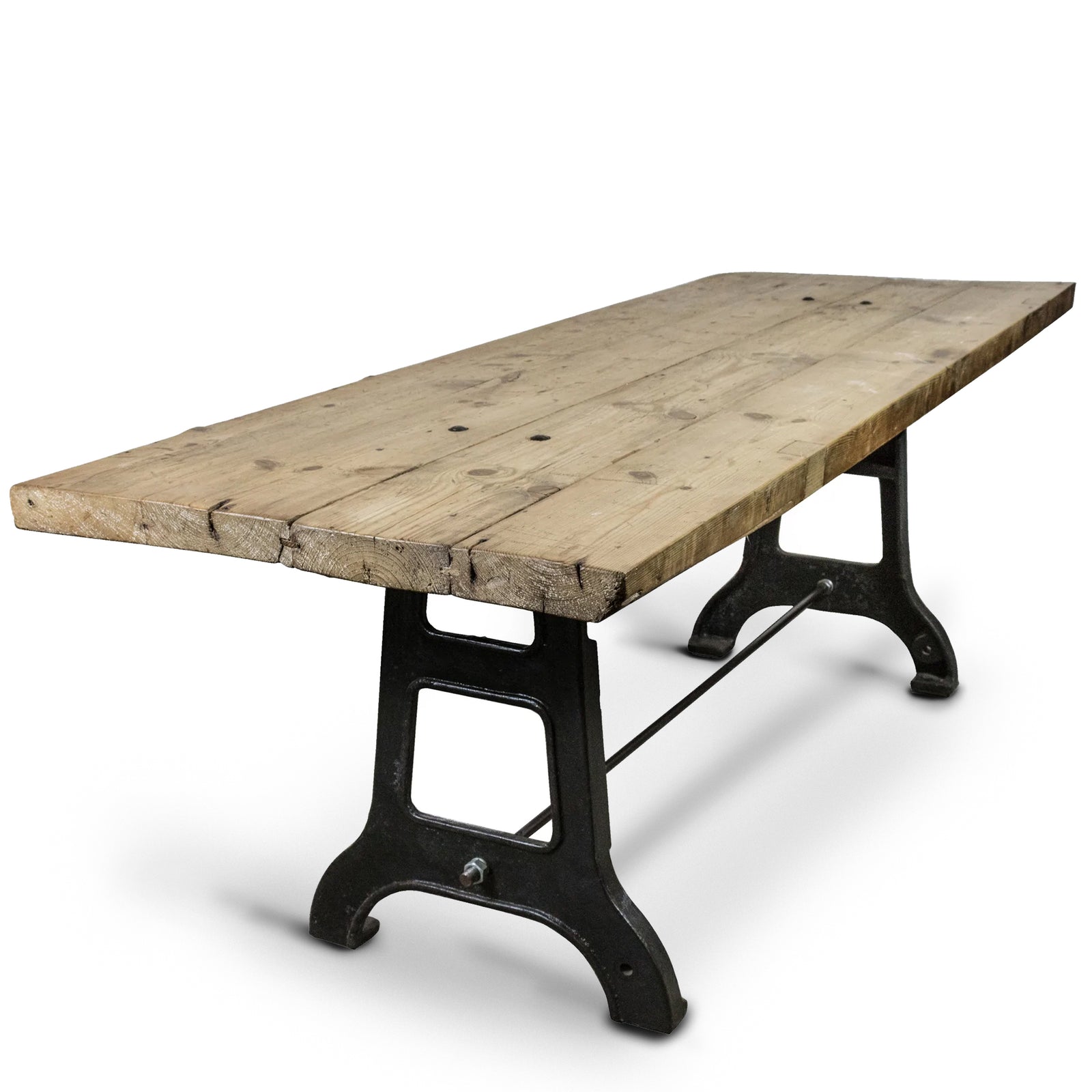 Antique Plank Top Table Refectory With Cast Iron Legs | The Architectural Forum