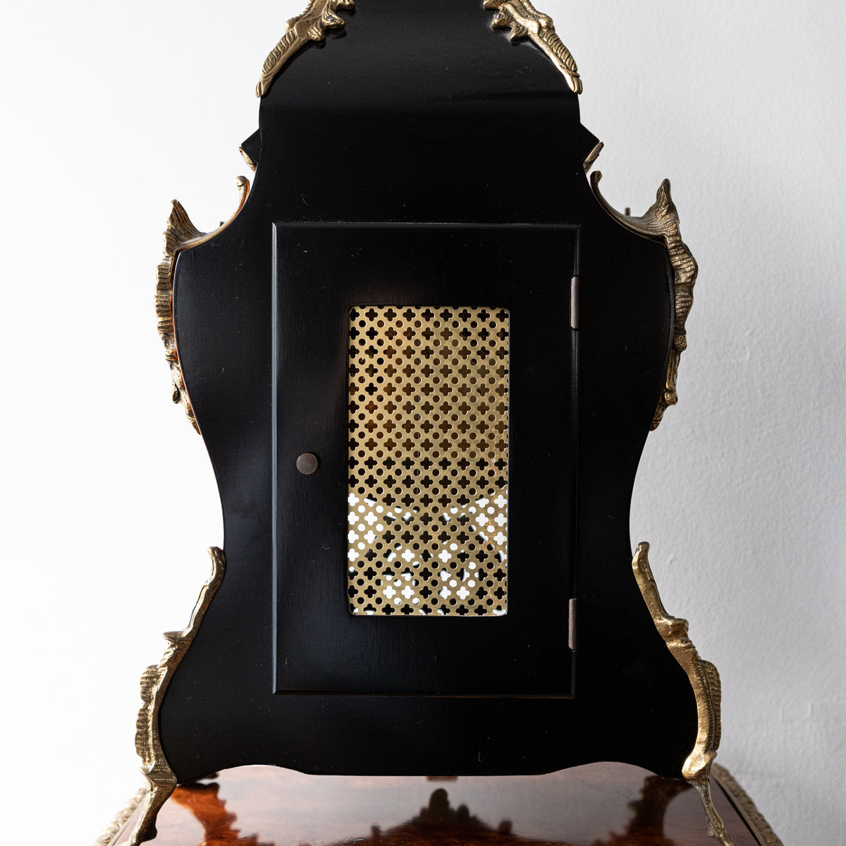 Reclaimed Regency Style FHS Ornate Boulle Clock on Pedestal | The Architectural Forum