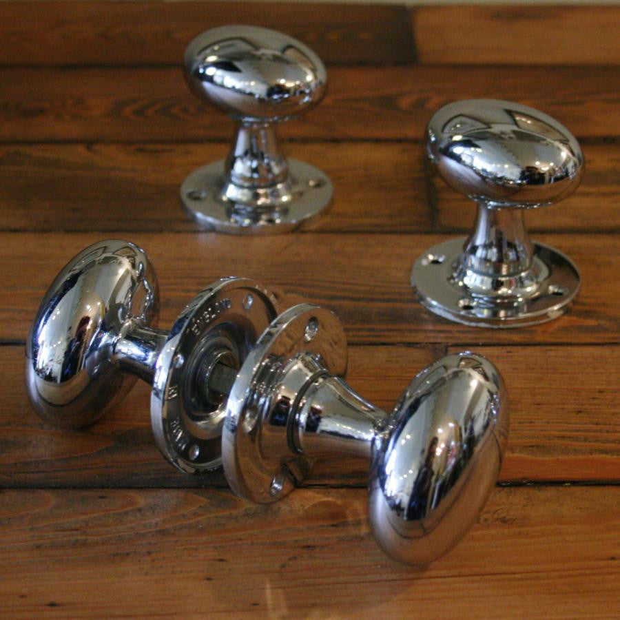 Edwardian Style Chrome Door Knobs (Large Quantity, Various Sizes/Types) | The Architectural Forum