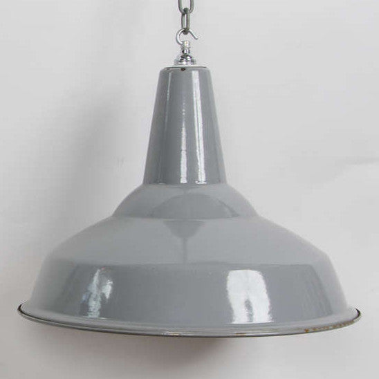 Reclaimed Grey Enamel Vintage Industrial Light Shades | The Architectural Forum