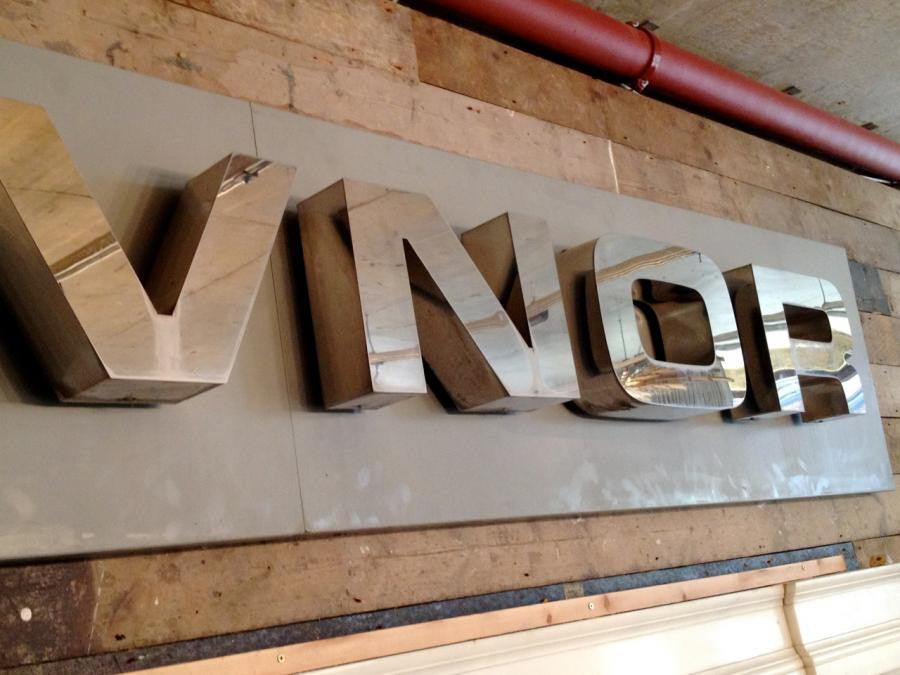 Retro Polished Steel Sign | The Architectural Forum