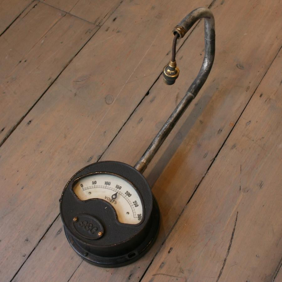 Reclaimed Vintage Industrial Volt Meter Light | The Architectural Forum