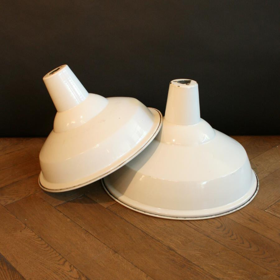 Industrial White Enamel Shades | The Architectural Forum