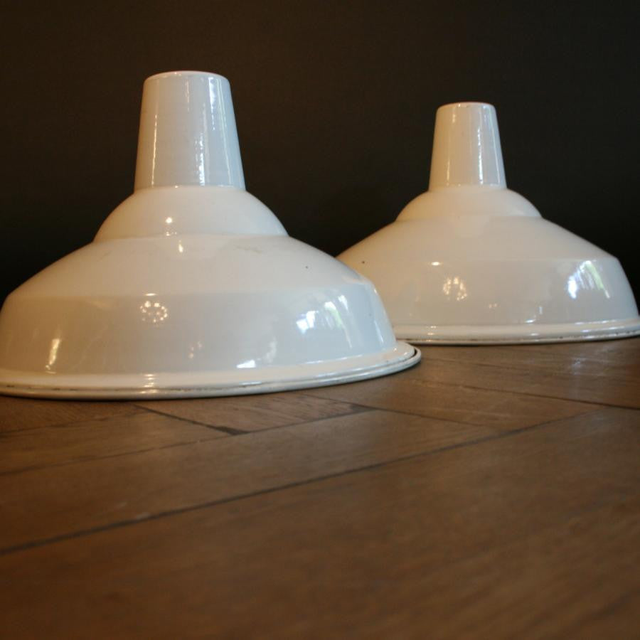 Industrial White Enamel Shades | The Architectural Forum