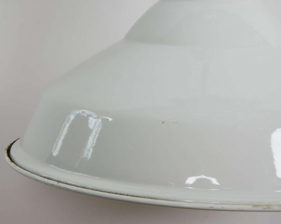 Reclaimed White Enamel Vintage Industrial Shades | The Architectural Forum