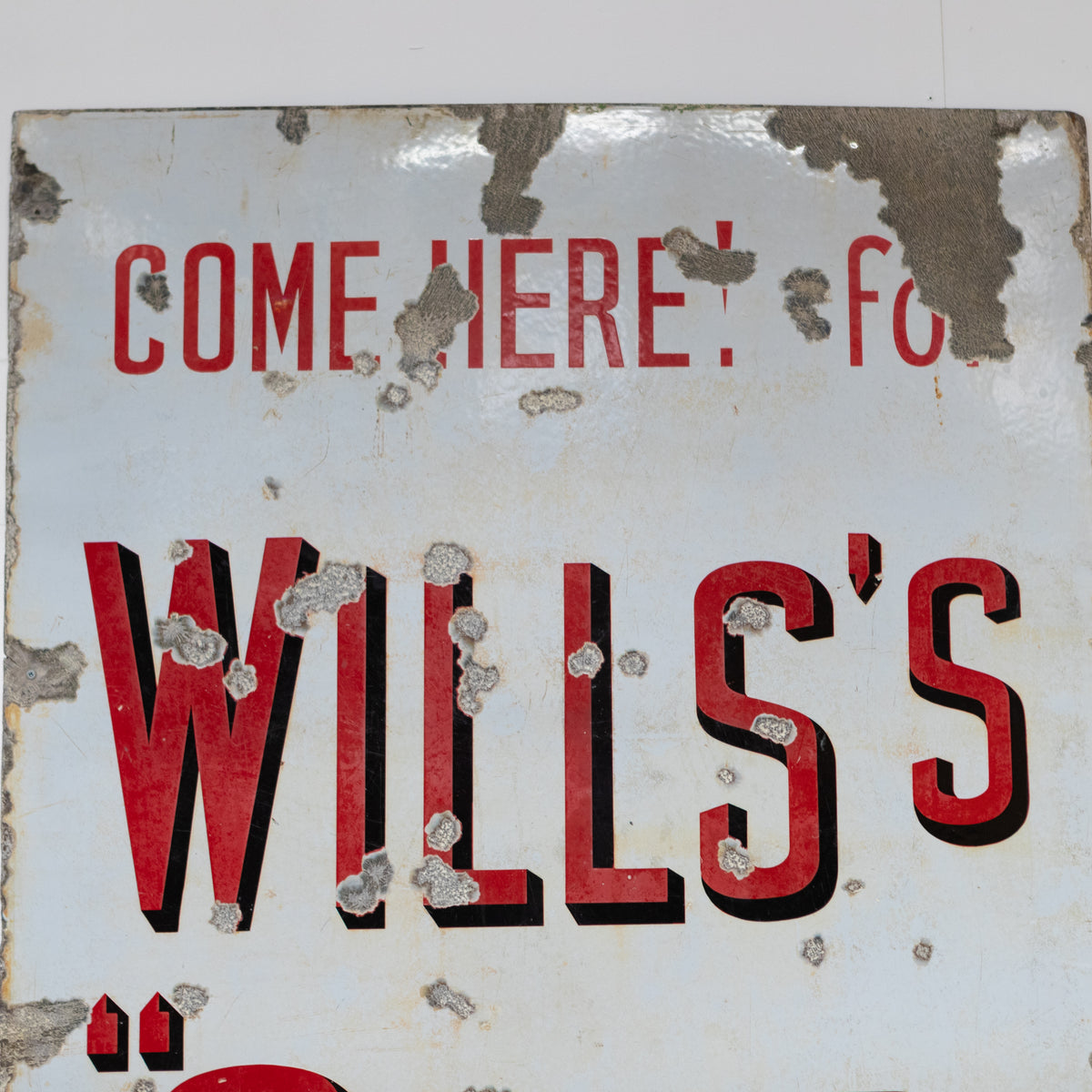 Large Vintage Enamel Advertising Sign: Will&#39;s Gold Flake Cigarette | The Architectural Forum