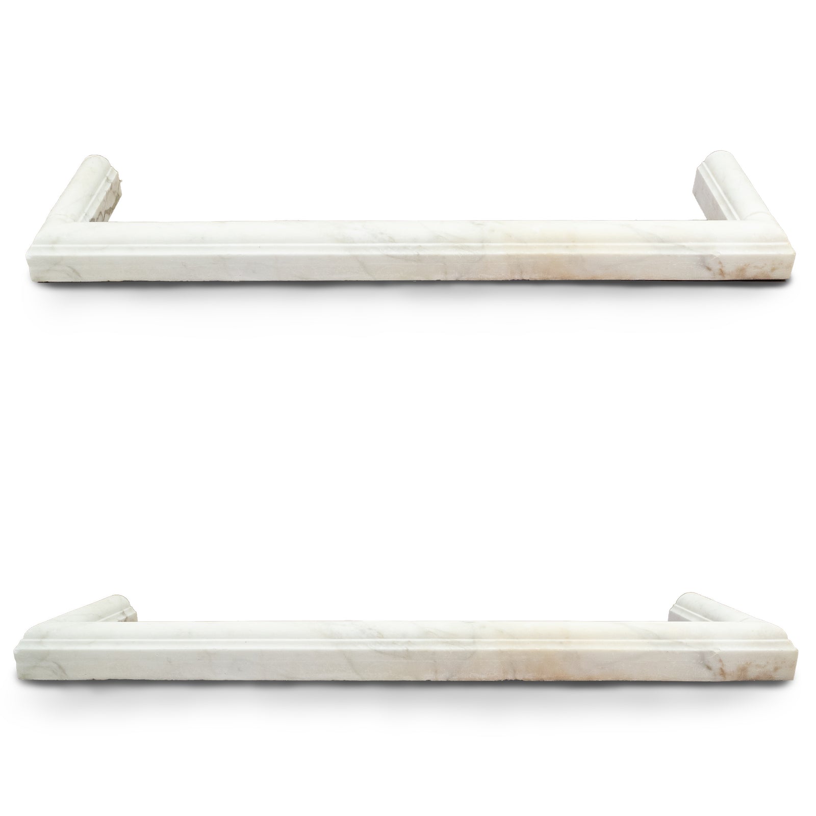 Antique Carrara Marble Fender |  Fireplace Curb Fender | The Architectural Forum