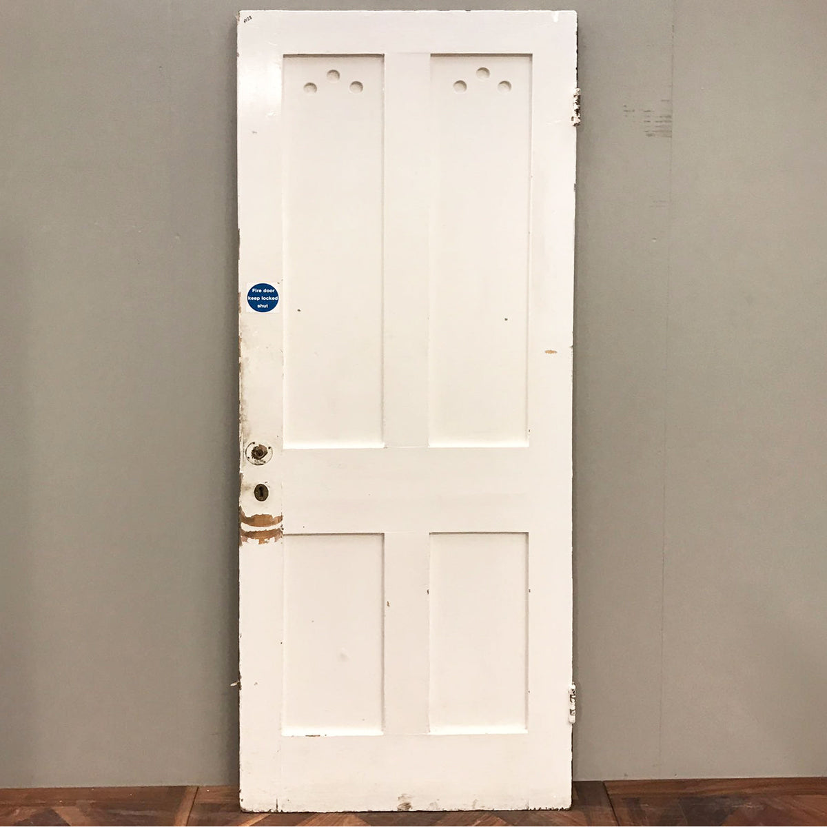 Reclaimed Victorian Four Panel Door - 206cm x 80cm x 4.5cm | The Architectural Forum