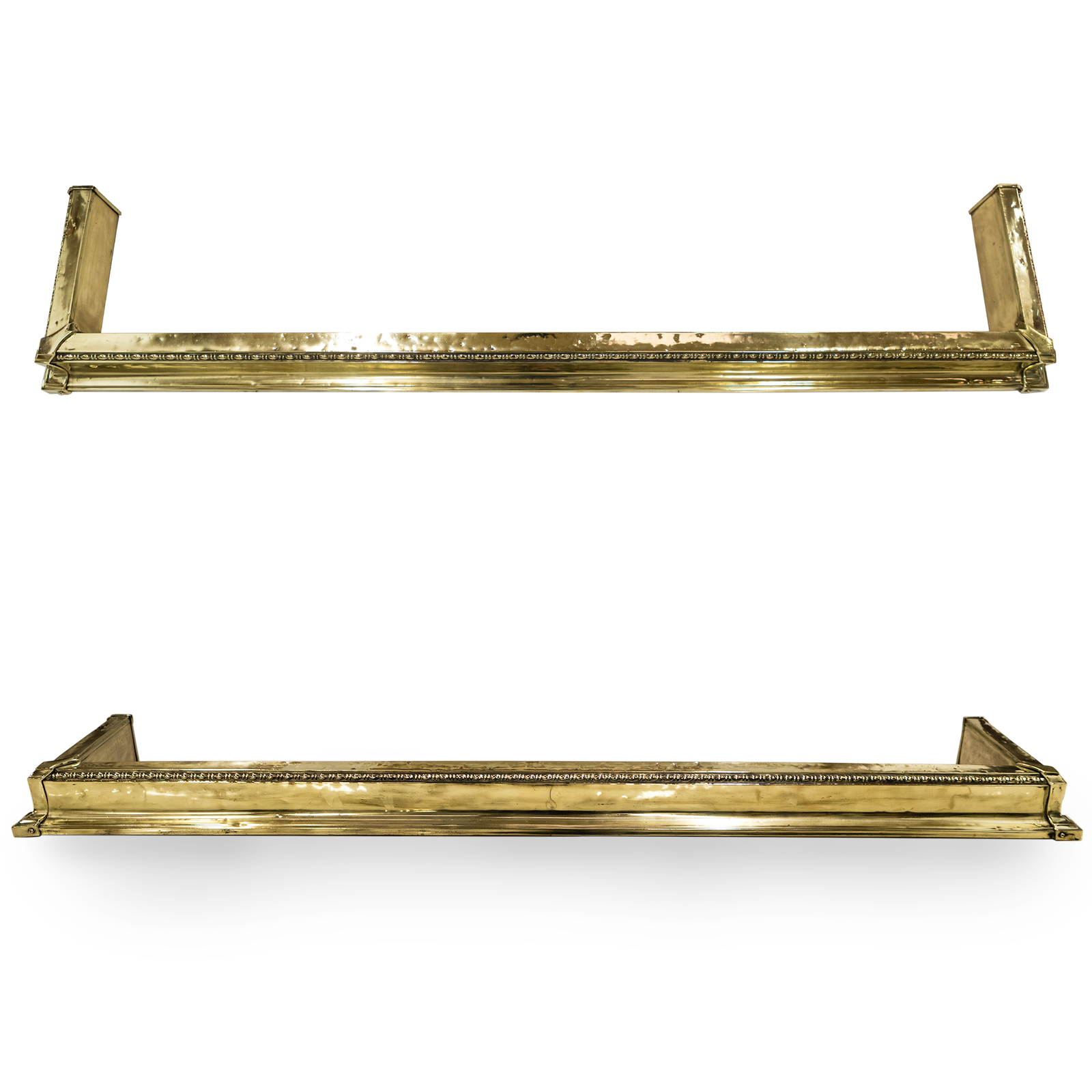 Antique Brass Fireplace Fender | The Architectural Forum