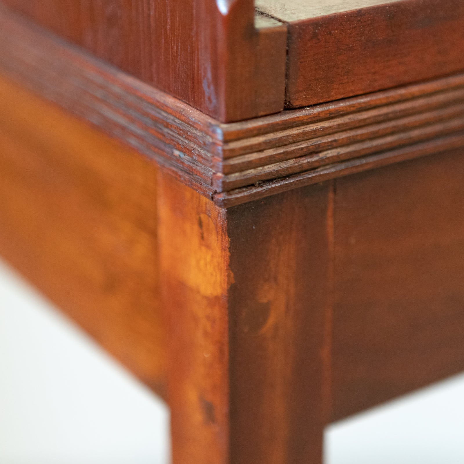 Pair of Antique Curved Glass Counter Display Cases on Legs | The Architectural Forum