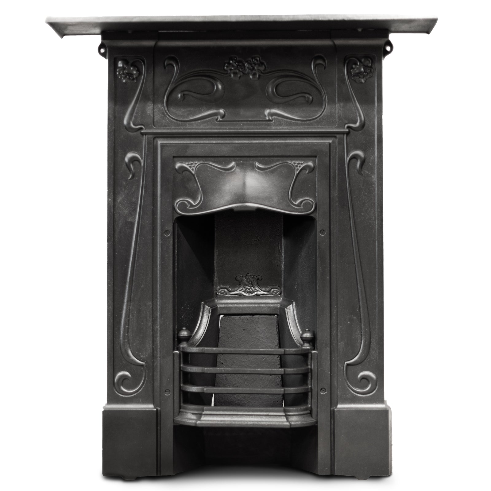 Antique Art Nouveau Cast Iron Combination Fireplace | The Architectural Forum