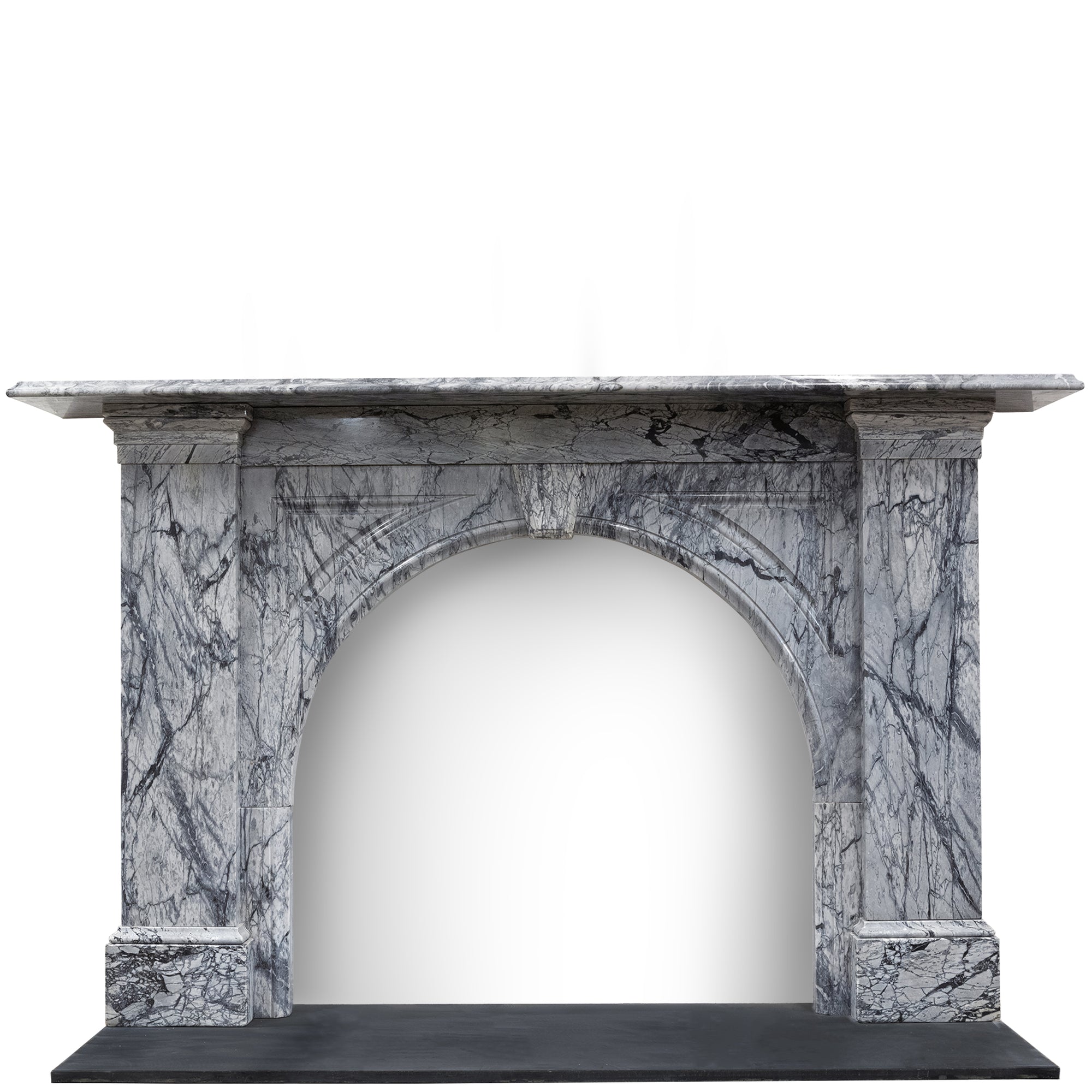Antique Victorian Arched Bardiglio Marble Fireplace Surround | The Architectural Forum